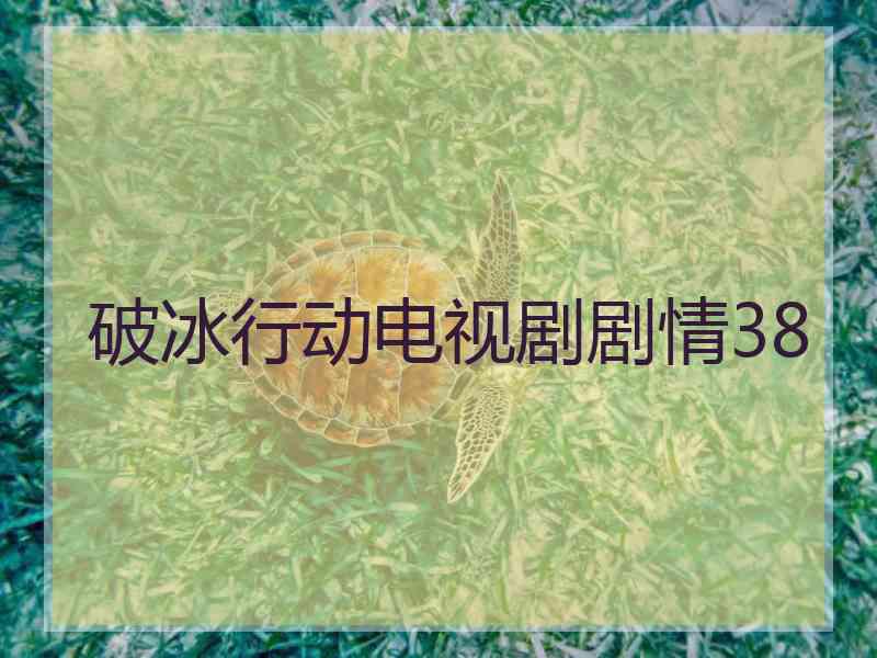 破冰行动电视剧剧情38