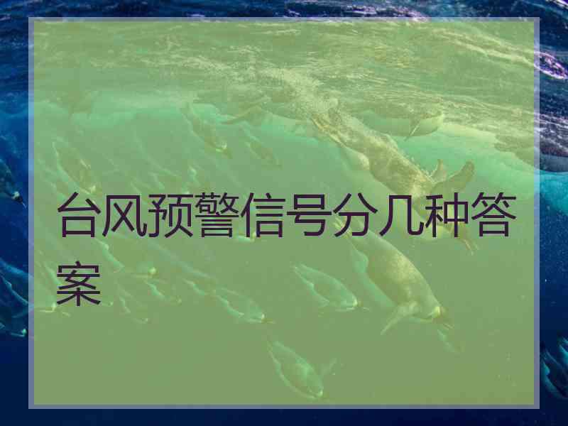 台风预警信号分几种答案