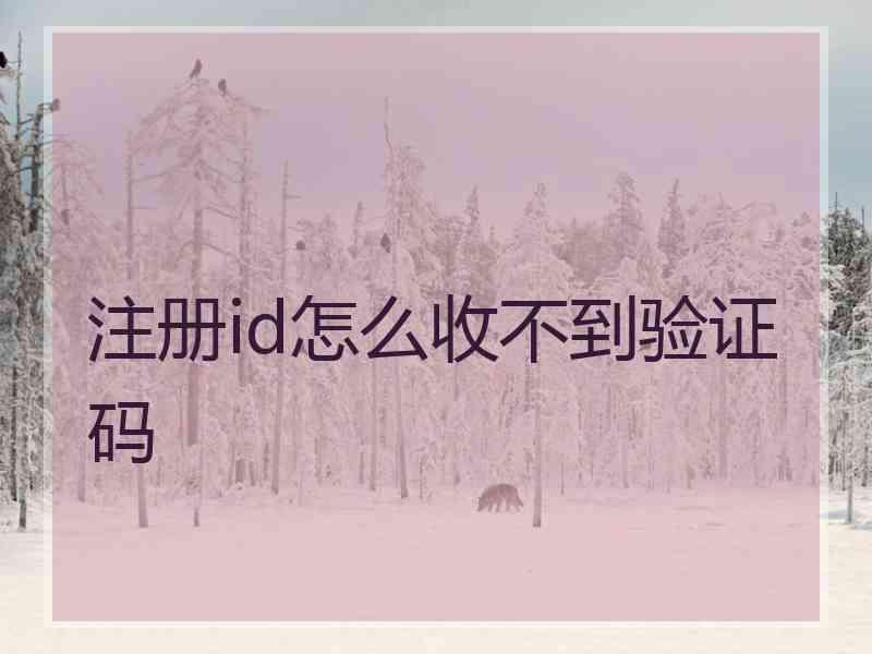 注册id怎么收不到验证码