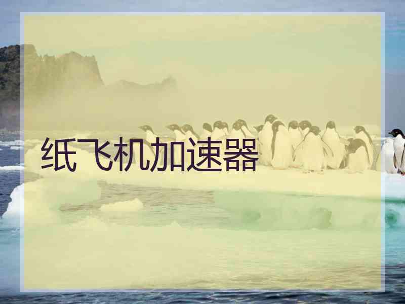 纸飞机加速器