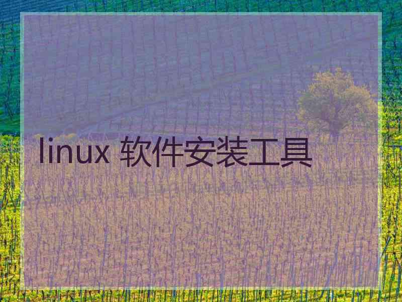 linux 软件安装工具