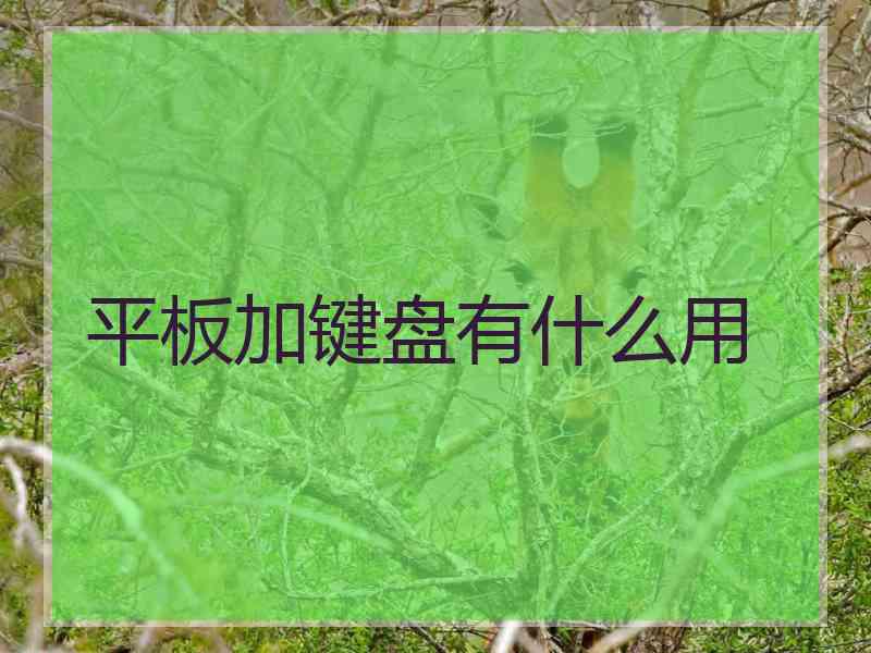 平板加键盘有什么用