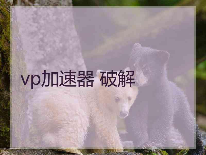 vp加速器 破解