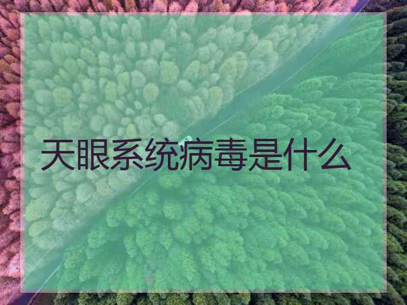天眼系统病毒是什么
