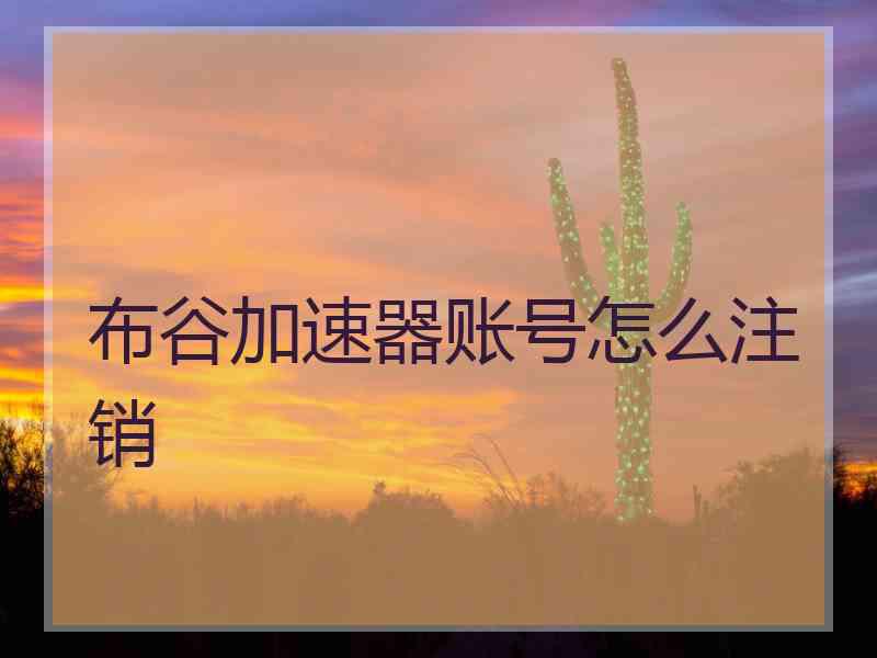 布谷加速器账号怎么注销